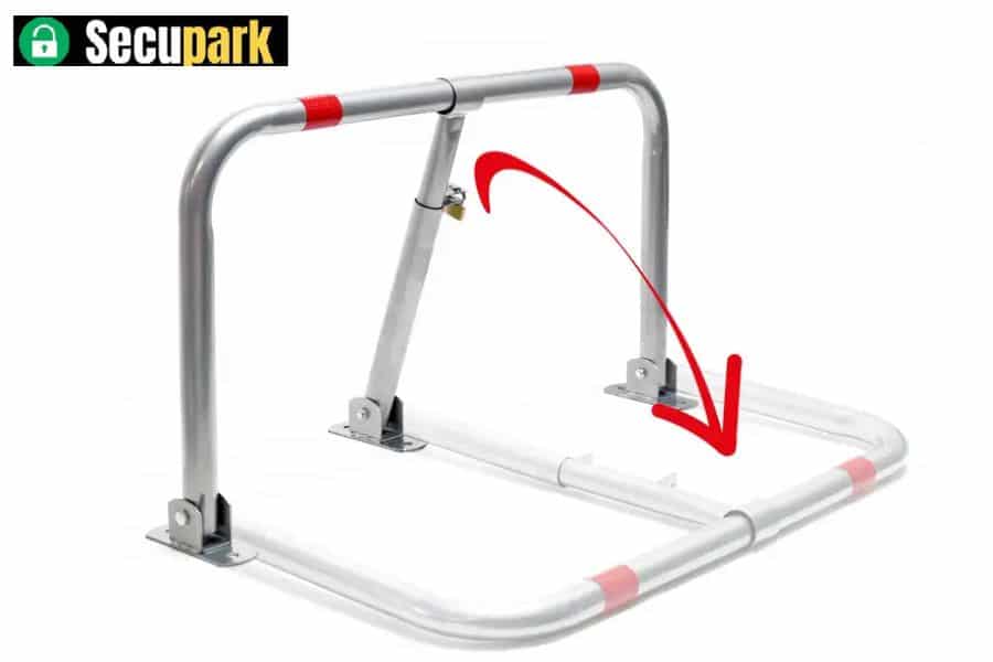 Manual Folding Parking Barrier with Anti-Parking Lock 2