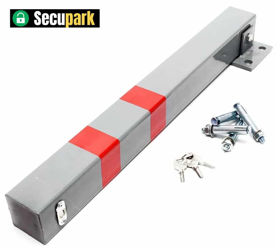 Sturdy folding post-type parking barrier