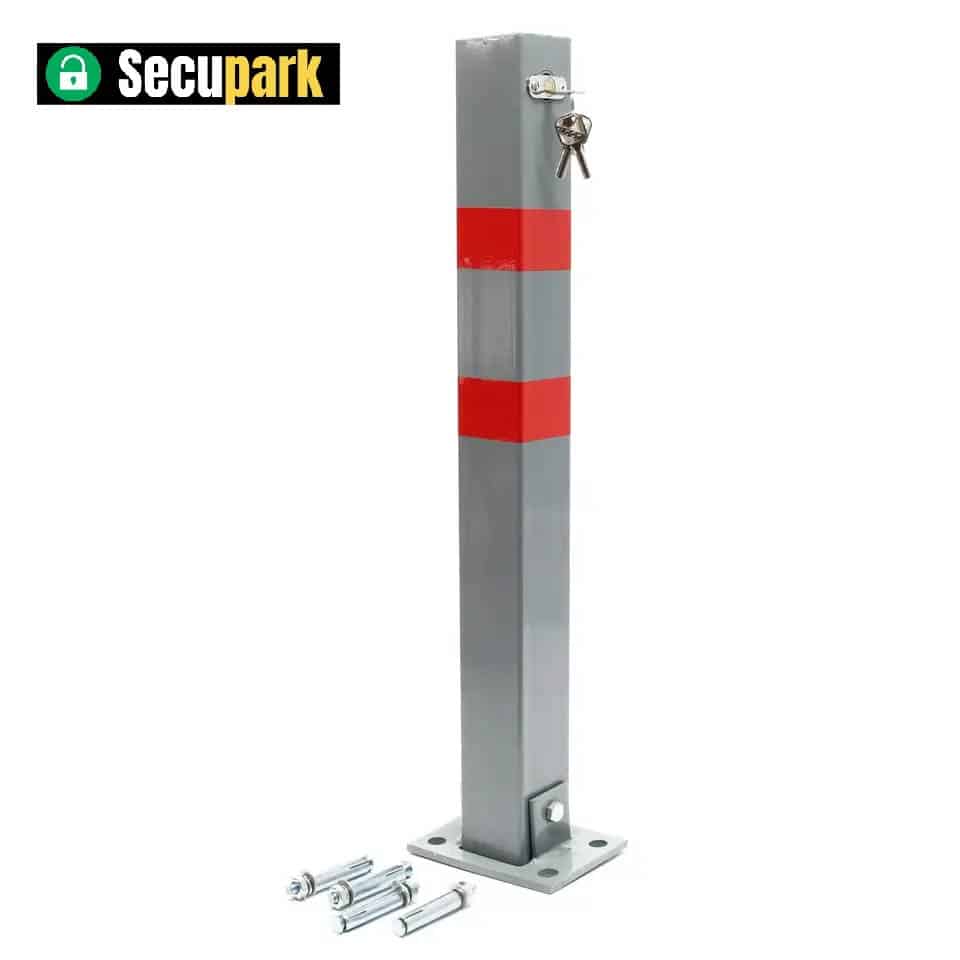 Sturdy folding post-type parking barrier 5